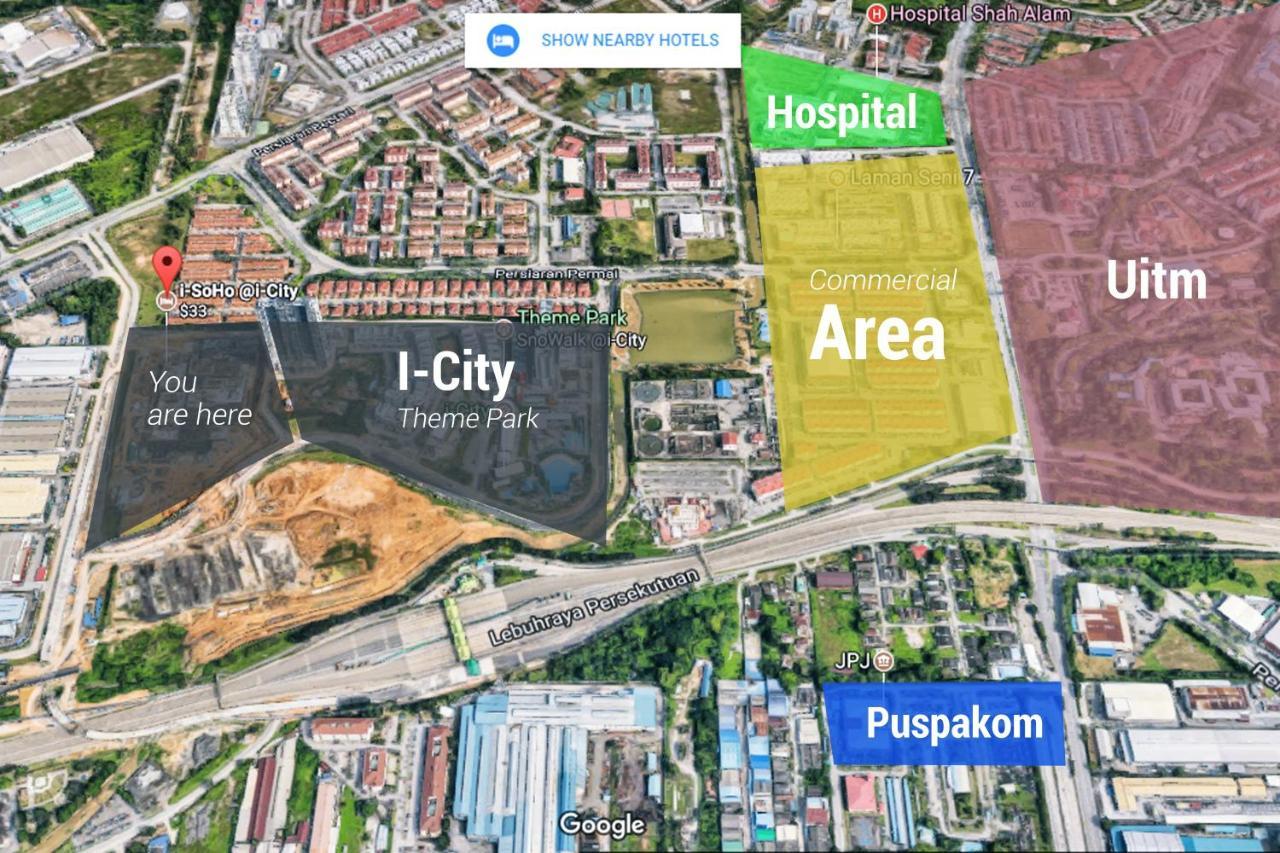 I-City Homestay - Shah Alam, Hospital Shah Alam, Uitm, Central Mall Sogo, Seksyen 7 Exterior foto
